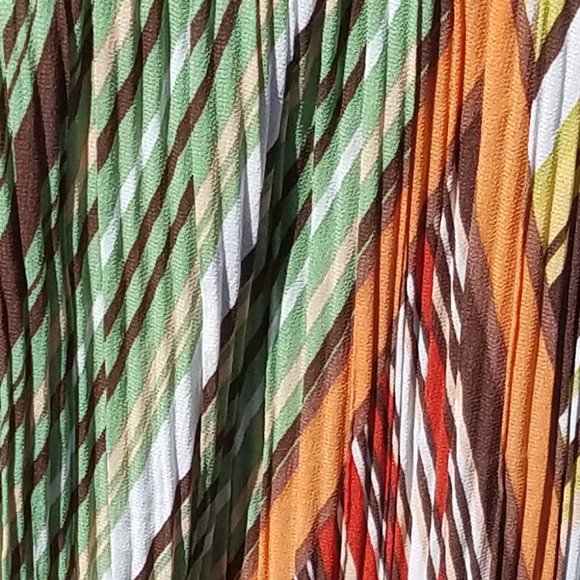 AVA JAMES Multicolor Striped Diamind Pattern Skirt - Picture 12 of 16